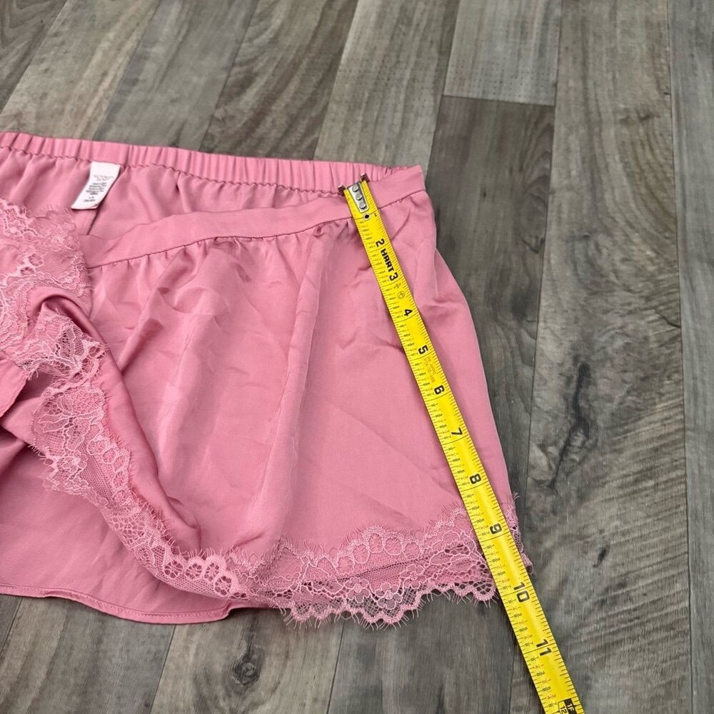 Victoria’s Secret Dream Angels satin pink lace pajama lounge shorts - Picture 6 of 7
